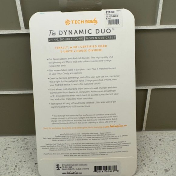 TECH Candy – The Dynamic Duo – Woven USB Cable - Picture 2 of 3